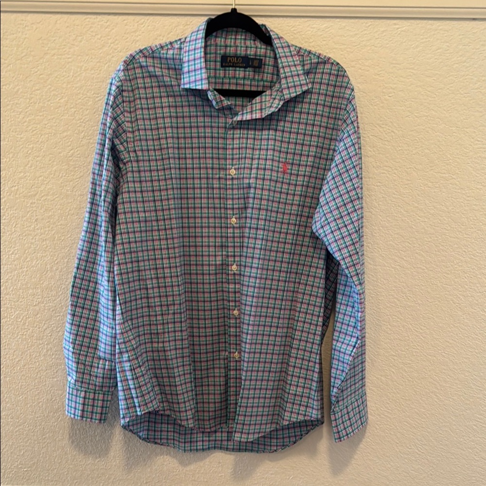 Polo by Ralph Lauren Men's Blue Checkered Shirt